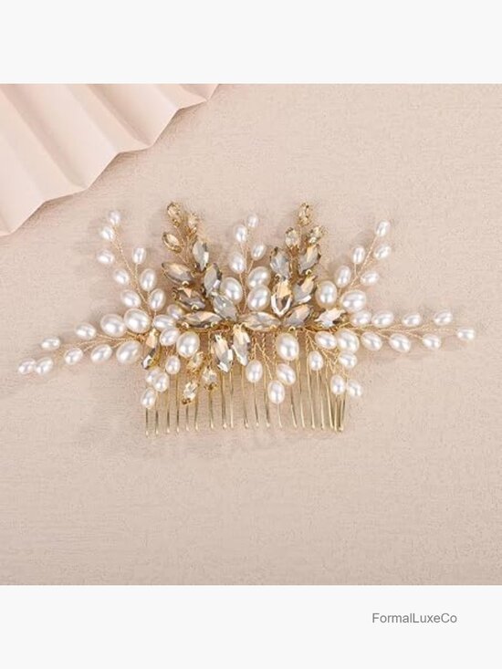 Crystal Pearl Hair Comb for Wedding Bride Headpiece Bridal Hair Accessories main image 4